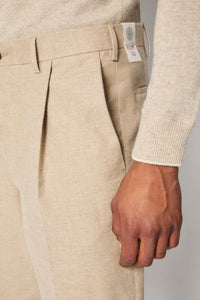 Miles pants in light hazelnut beige