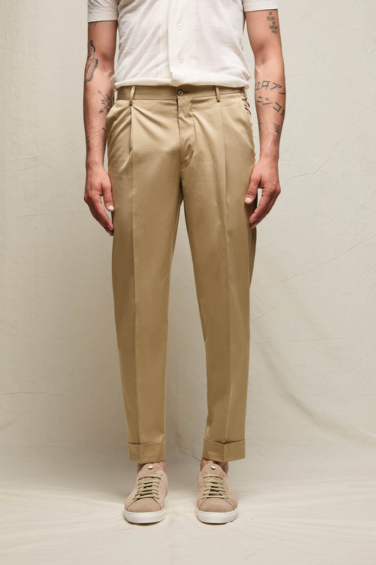 Pantalone MILES in 100% cotone cammello