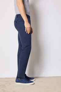 Garment-dyed elton pants - dark blue blue
