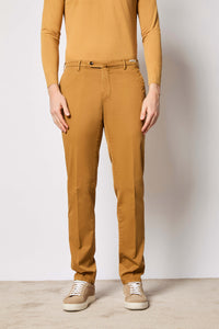 Garment-dyed elton pants - ochre yellow