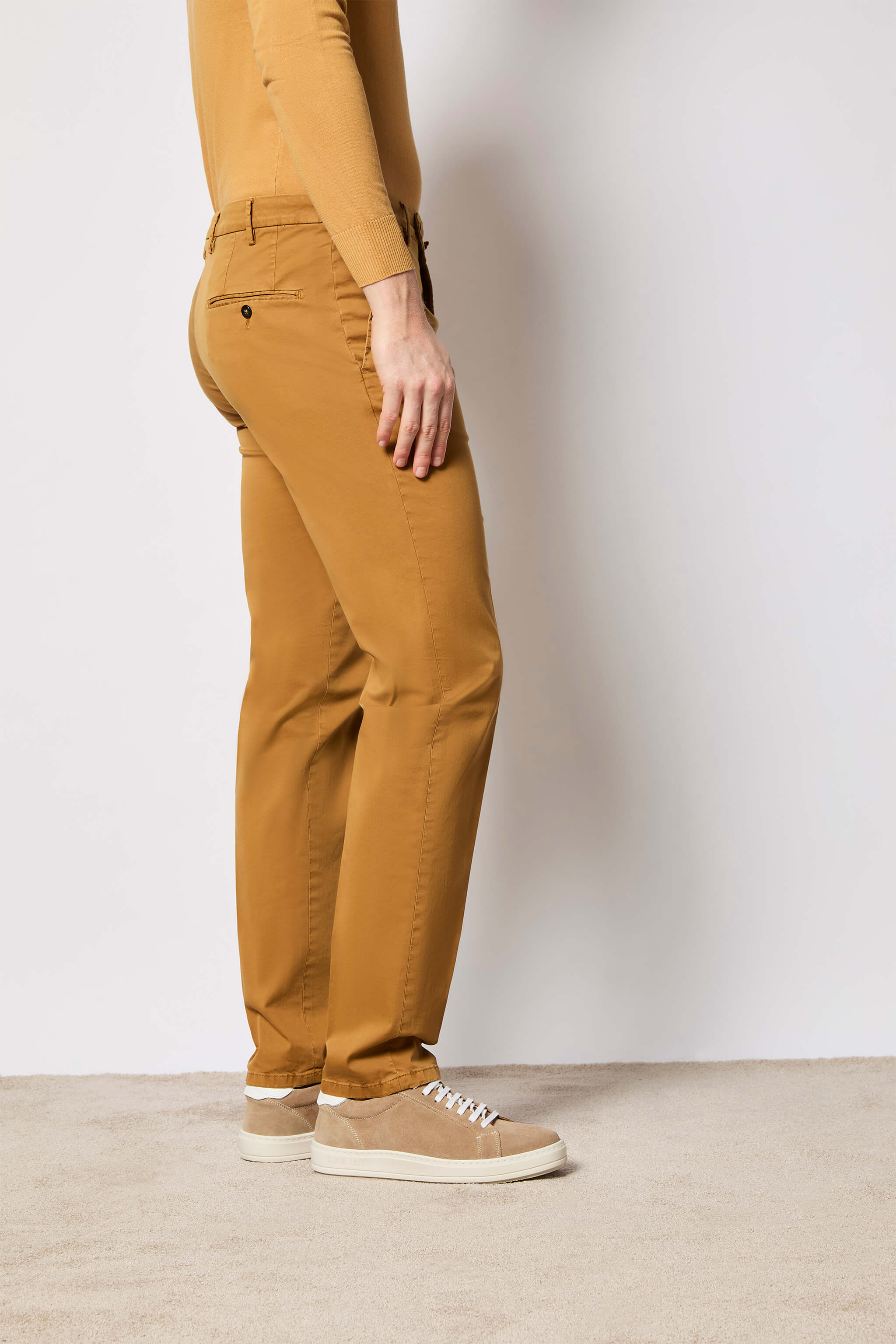 Garment-dyed ELTON pants - ochre