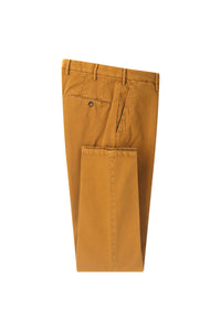 Garment-dyed elton pants - ochre yellow