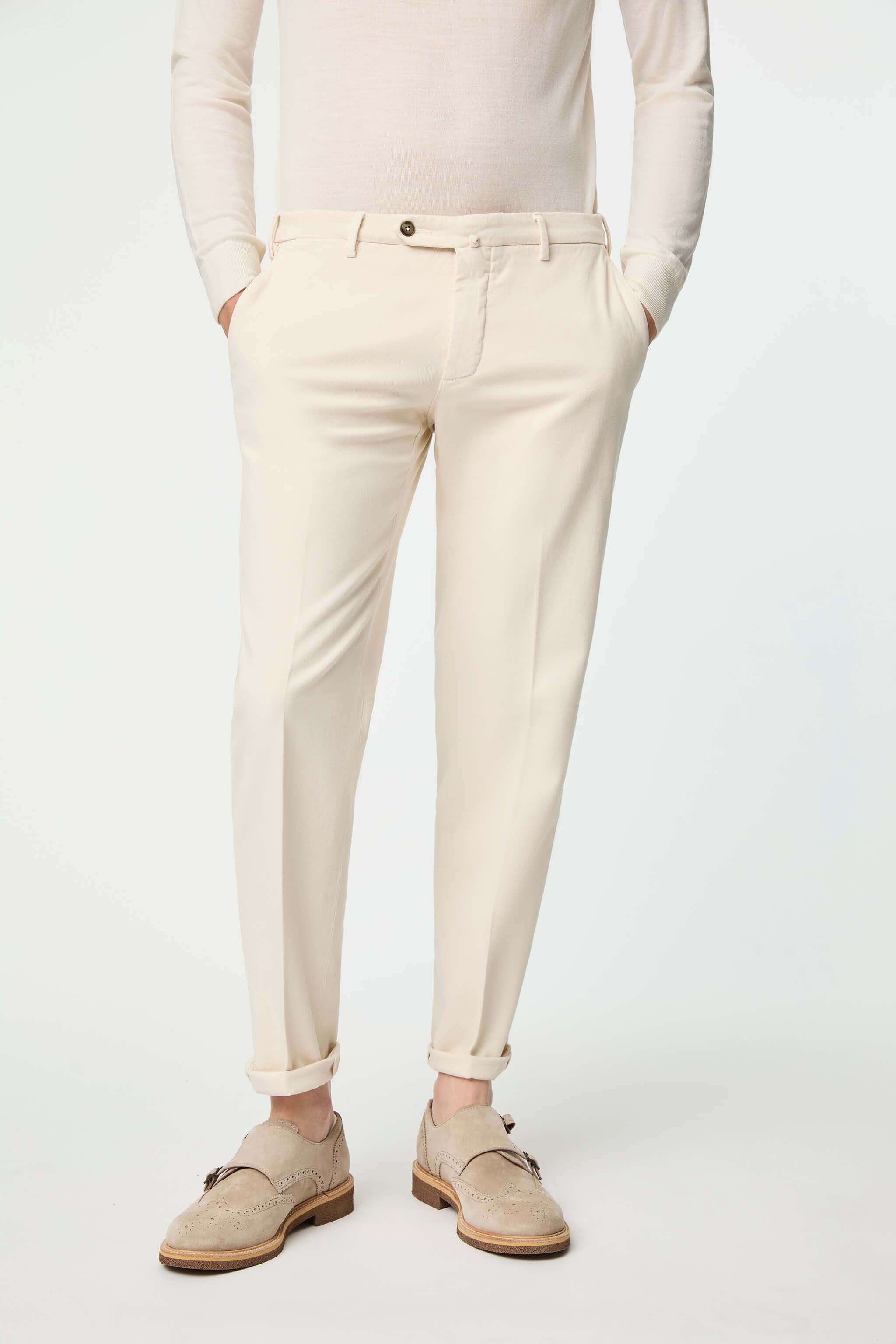 Garment-dyed ELTON pants off-white