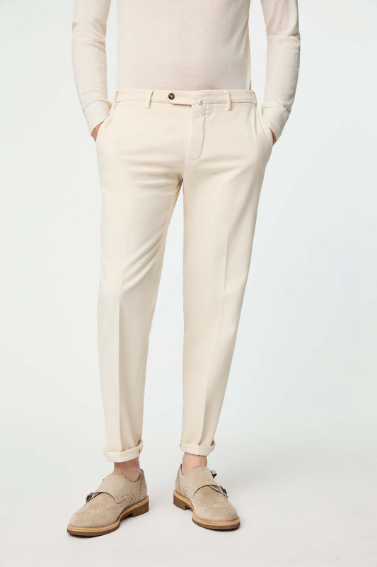 Pantalone ELTON tinto capo bianco avorio
