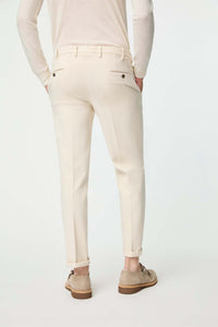 Garment-dyed elton pants off-white white