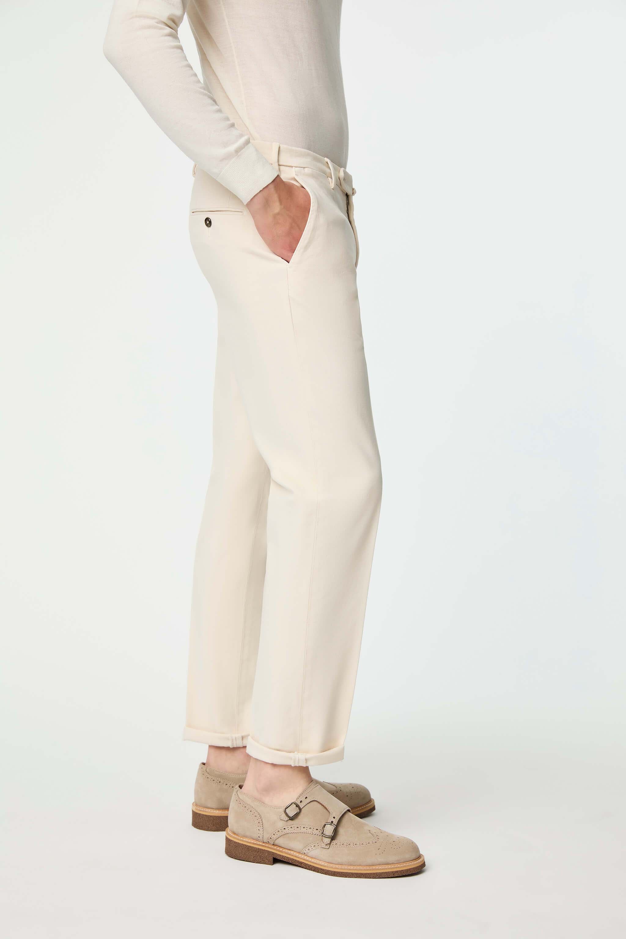Garment-dyed ELTON pants off-white