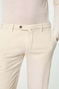 Garment-dyed elton pants off-white white