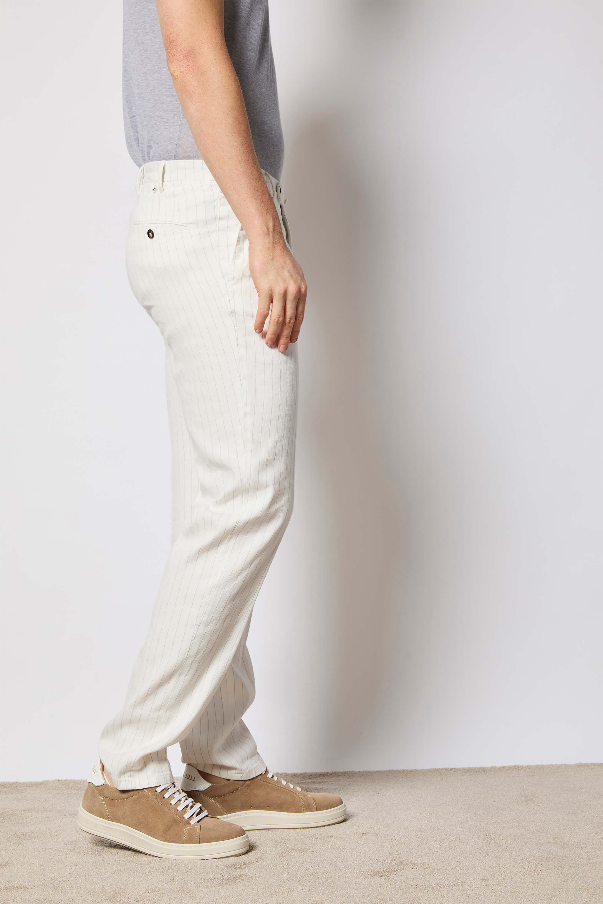 Pantalone MICHAEL tinto capo bianco