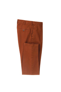 Garment-dyed michael pants in brown brick