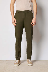 Garment-dyed rod pants - green dark green