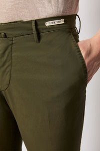 Garment-dyed rod pants - green dark green