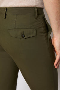 Garment-dyed rod pants - green dark green