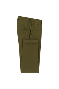 Garment-dyed rod pants - green dark green
