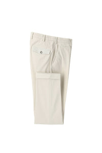 Garment-dyed rod pants in white white
