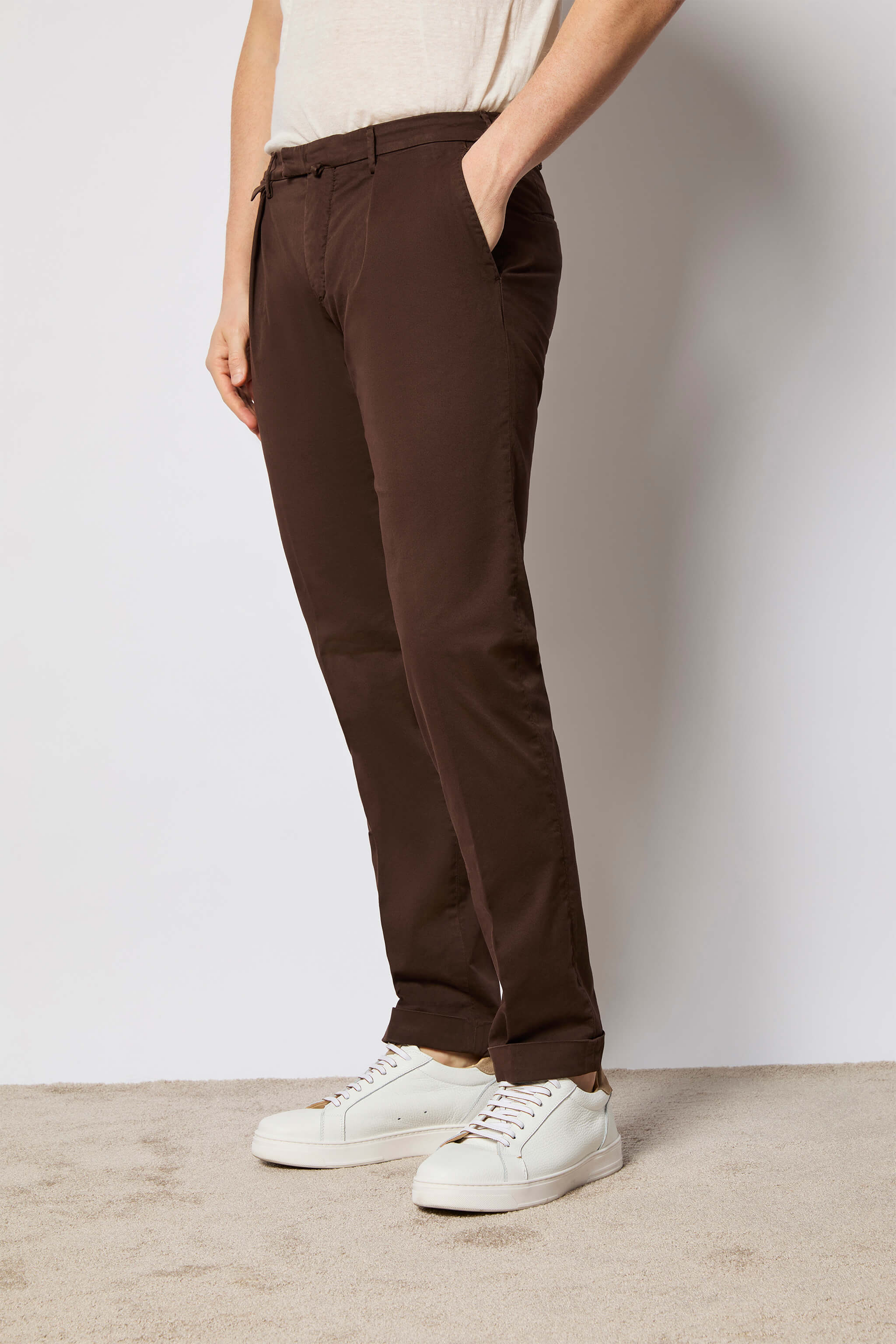 Garment-dyed PHIL pants - brown
