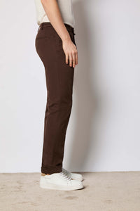 Garment-dyed phil pants - brown brown