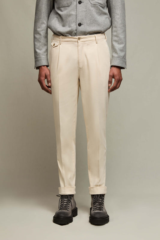 Garment-dyed MILES pants in ivory