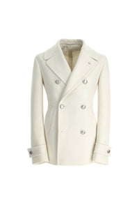 Peacoat in jersey bianco bianco