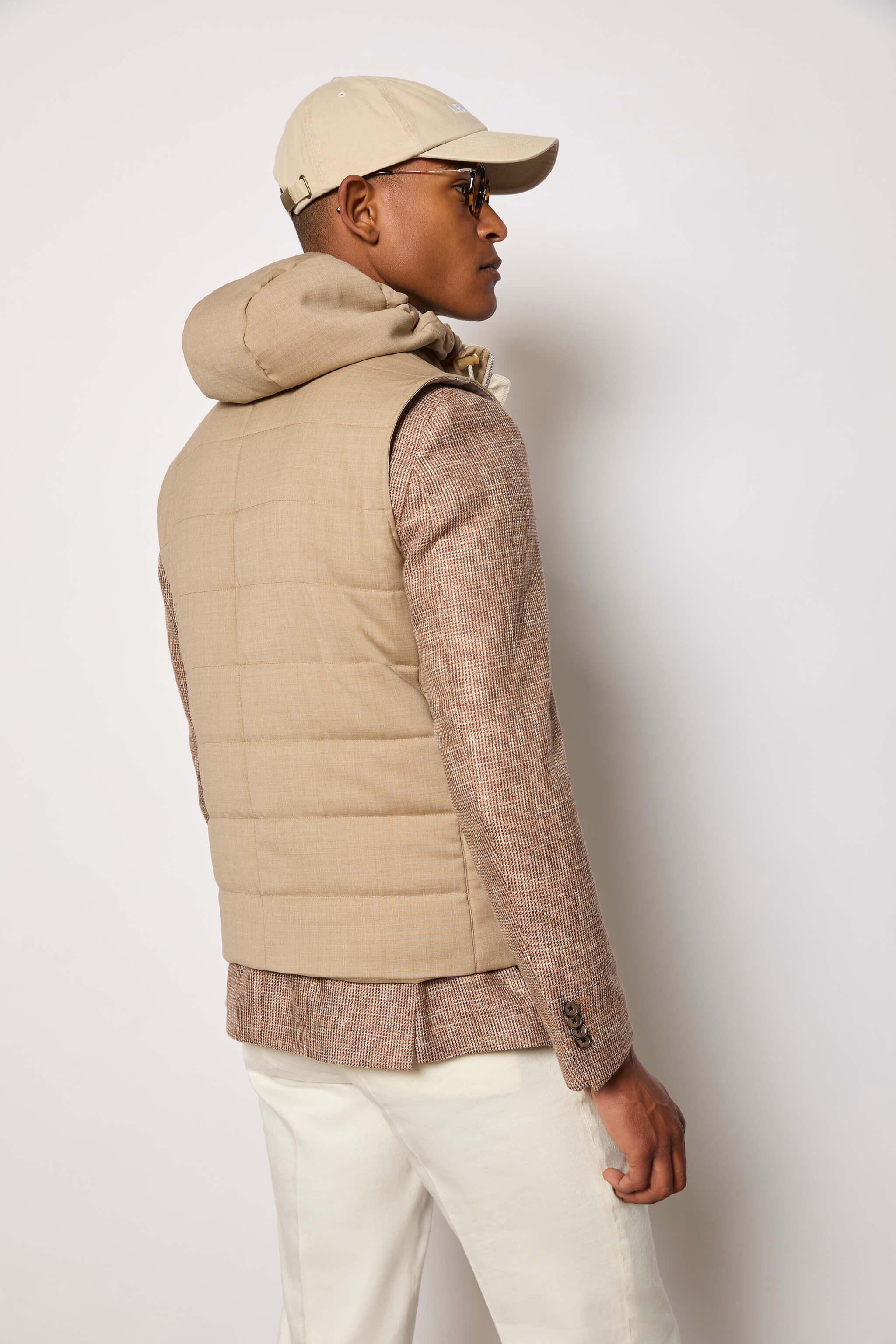 Gilet imbottito beige
