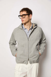 Hoodie-style jacket untreated - gray