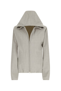 Hoodie-style jacket untreated - gray