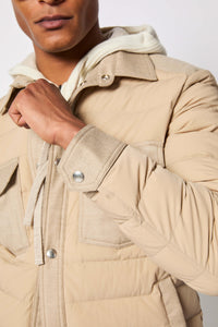 Giacca camicia imbottita beige beige