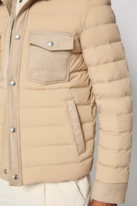 Giacca camicia imbottita beige beige