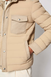 Giacca camicia imbottita beige beige