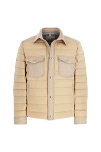 Giacca camicia imbottita beige beige
