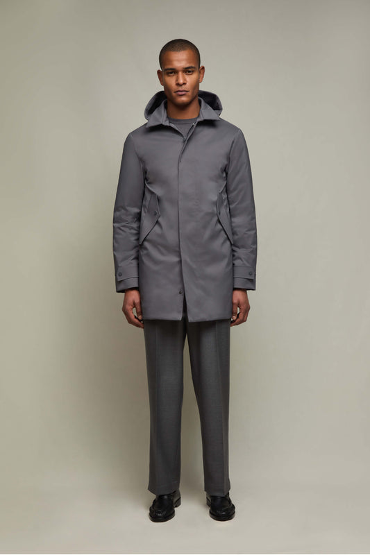 Padded jacket in medium gray