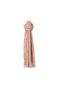 Sciarpa fantasia cashmere rosa rosa