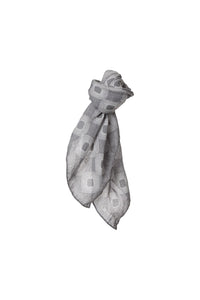 Foulard fantasia geometrica grigio grigio medio