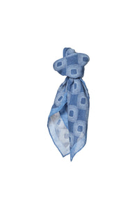 Foulard fantasia geometrica azzurro azzurro