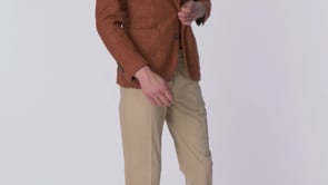 Garment-dyed slim-fit BILL jacket in rust