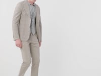 Slim fit jersey STEVE jacket in Beige
