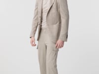 JACK jacket in Beige linen jersey