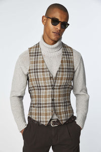 Derek waistcoat in beige brown