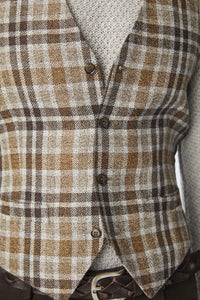 Derek waistcoat in beige brown