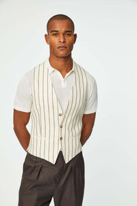 Derek vest in white white