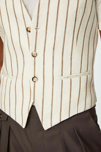 Derek vest in white white