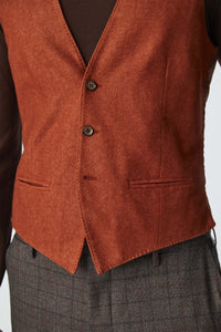 Michael waistcoat in sienna brick