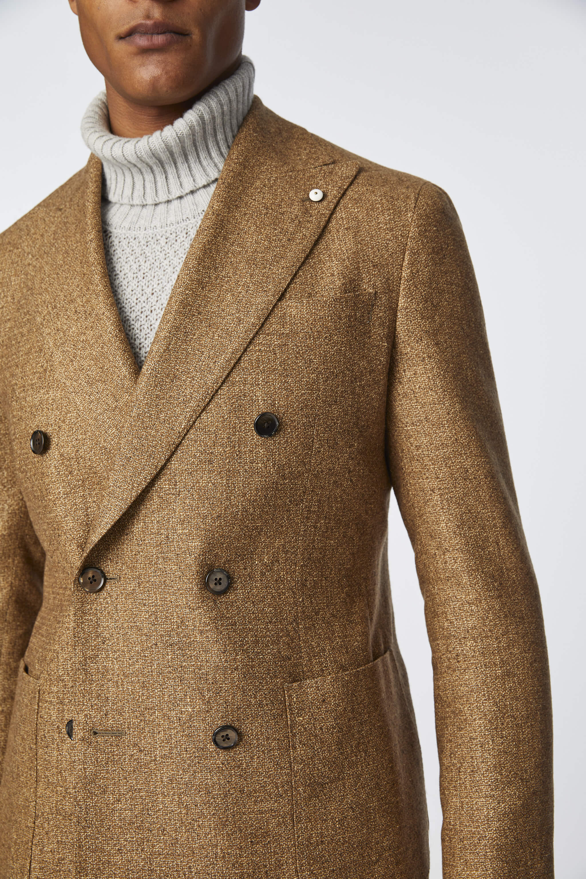 Double-breasted TOM jacket in beige