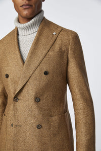 Double-breasted tom jacket in beige brick