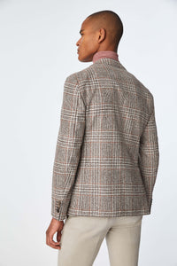 Slim fit jack jacket in gray brown