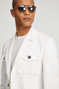 Sahara jacket garment-dyed white