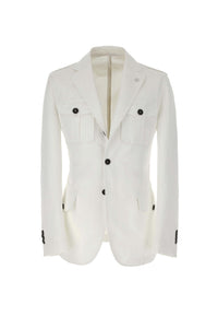 Sahara jacket garment-dyed white