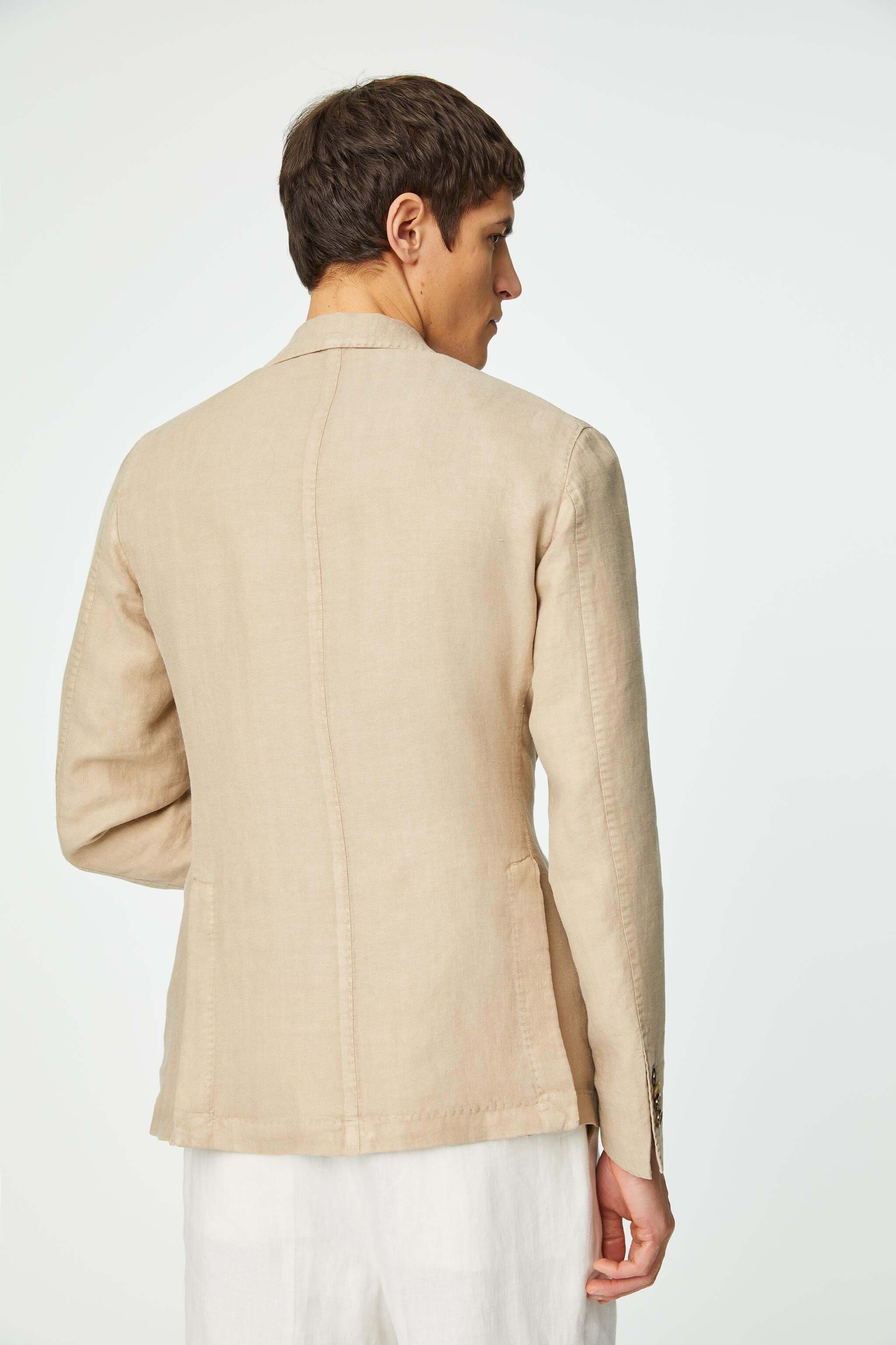 Garment-dyed TOM jacket in soft beige