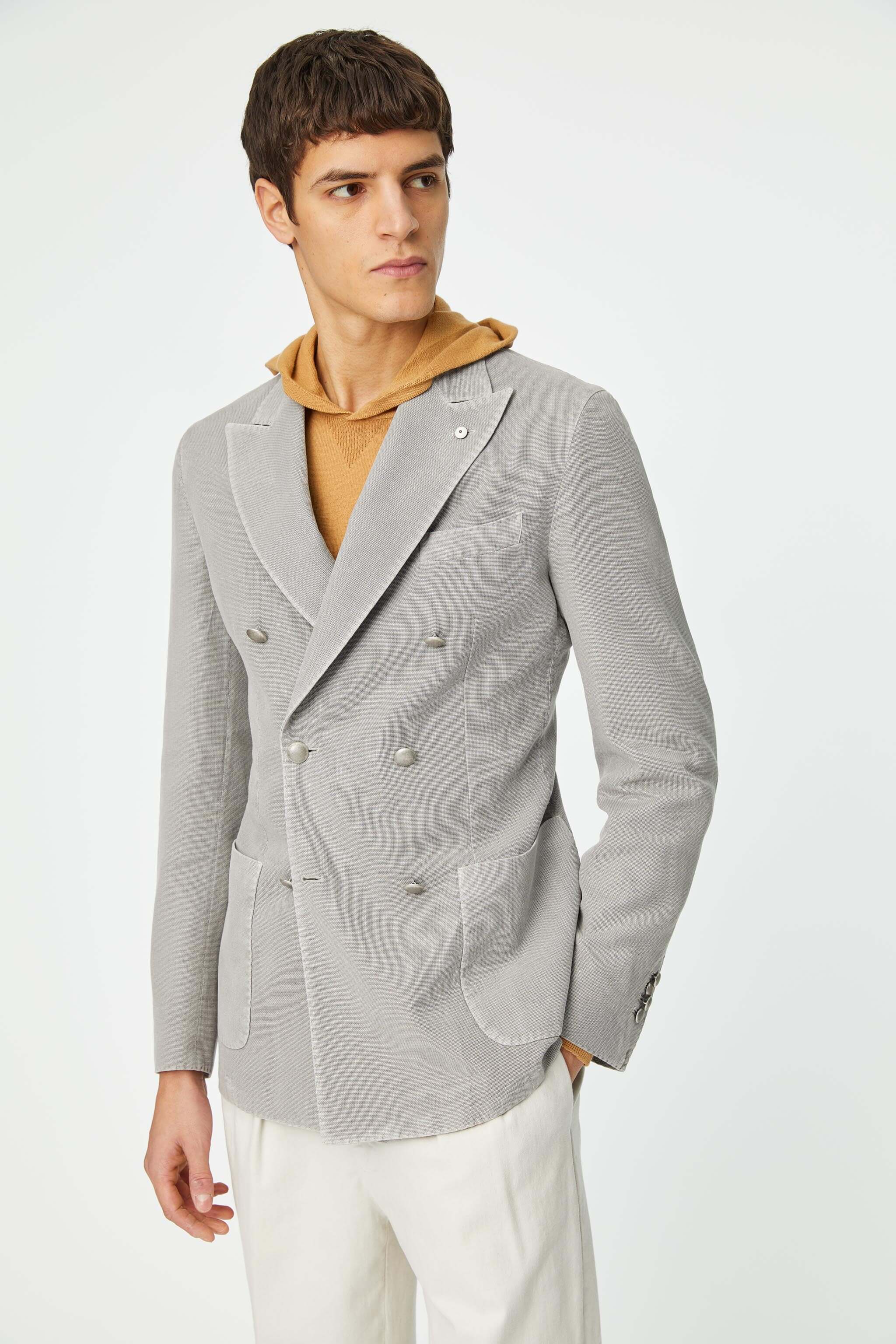 Garment-dyed TOM jacket in gray