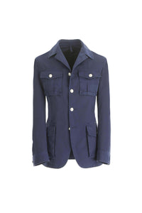 Garment-dyed sahara jacket in blue  blue