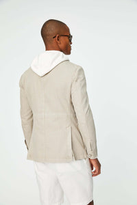 Garment-dyed sahara jacket in gray beige